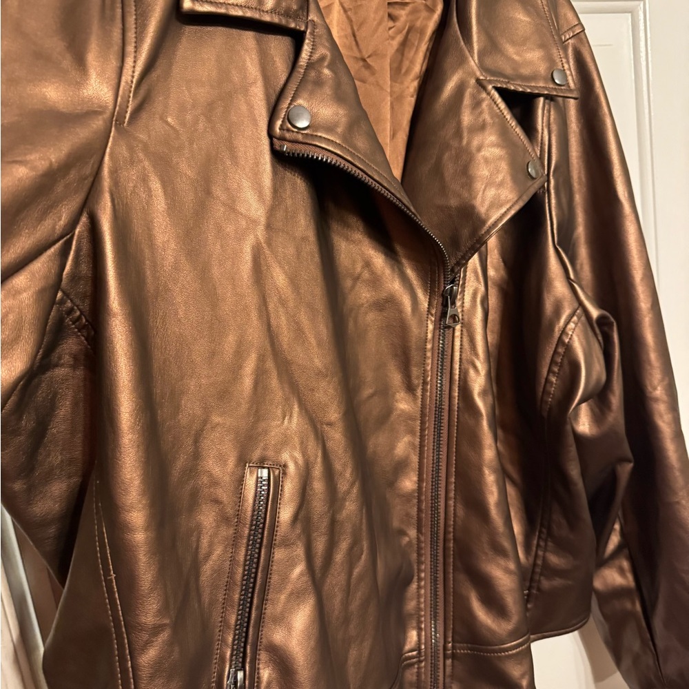 Torrid Faux Leather Bronze Jacket - Picture 3 of 5